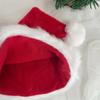 30x42cm Christmas Hat Santa Hat for Adults Unisex Red Velvet and White Brim Xmas Hat for New Year Festive Holiday Party Supplies
