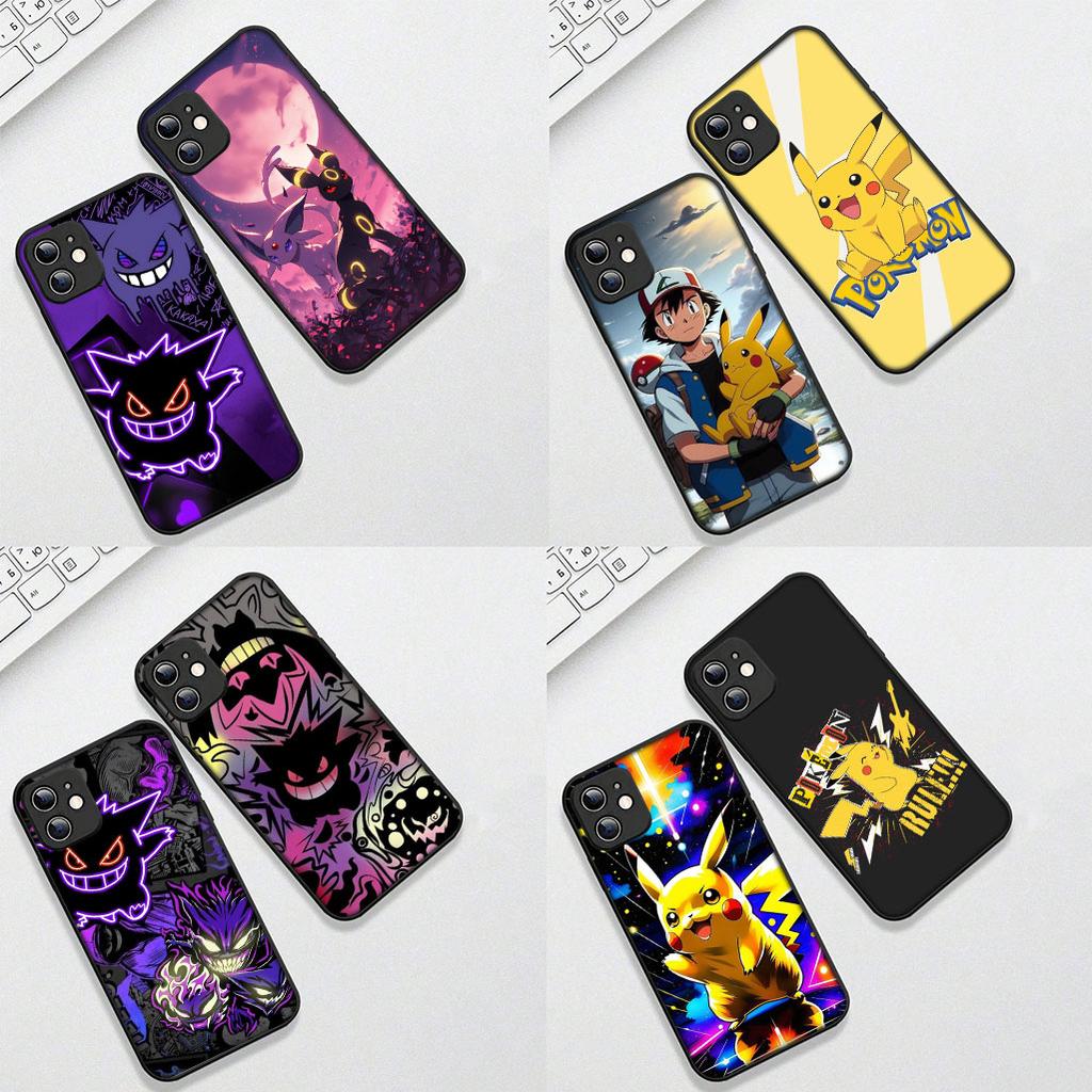 for Motorola Moto G86 G57 G67 G24 G15 G54 Power G13 G14 G34 G35 G45 G60 G53 G55 G64 G75 G72 Case P-Pokemons GO Gengar P-Pikachus
