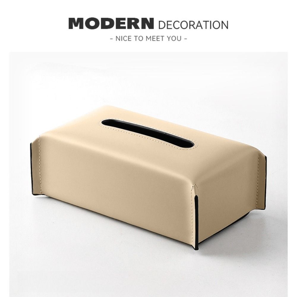 Puppy Dog Design Tissue Box Cover PU Leather Tissue Case  for Living Room