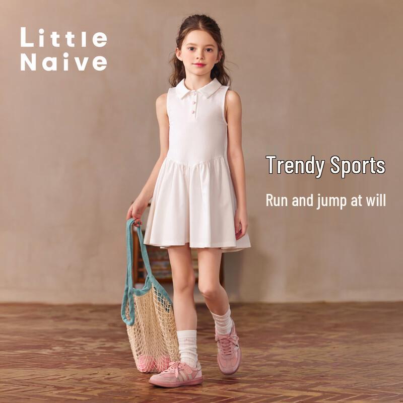 

Little Naive Girls Summer Cooling Polo Sleeveless Dress 130