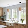 JOYINLED Pendant Light Hand-Woven Rattan Chandelier Boho Hanging Lights for Living Room Dining Room Kitchen Bedroom Farmhouse