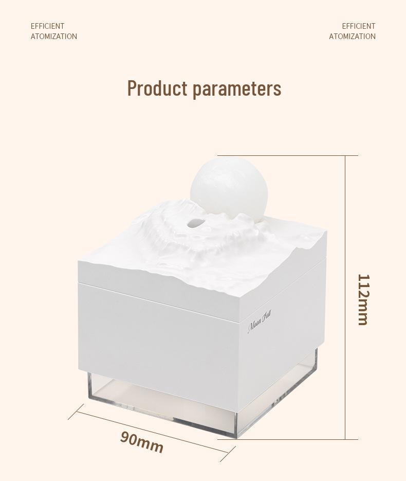 New Moon Large-Capacity Desktop Humidifier - Meteorite Design for Bedroom & Office