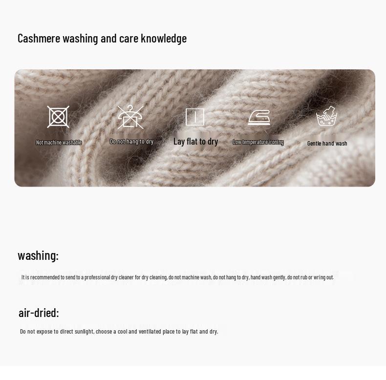 Women's Solid Color Cashmere Sweater: Lapel Buckle, Loose Fit, Thick Knit for Autumn/Winter 2026.