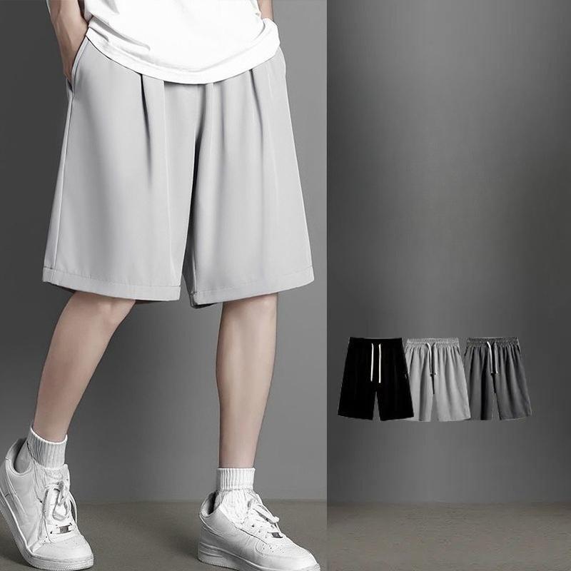 Shorts Men's Summer Ice Silk Thin Quick-drying Loose Basketball Pants Five-point Casual Sports Pants