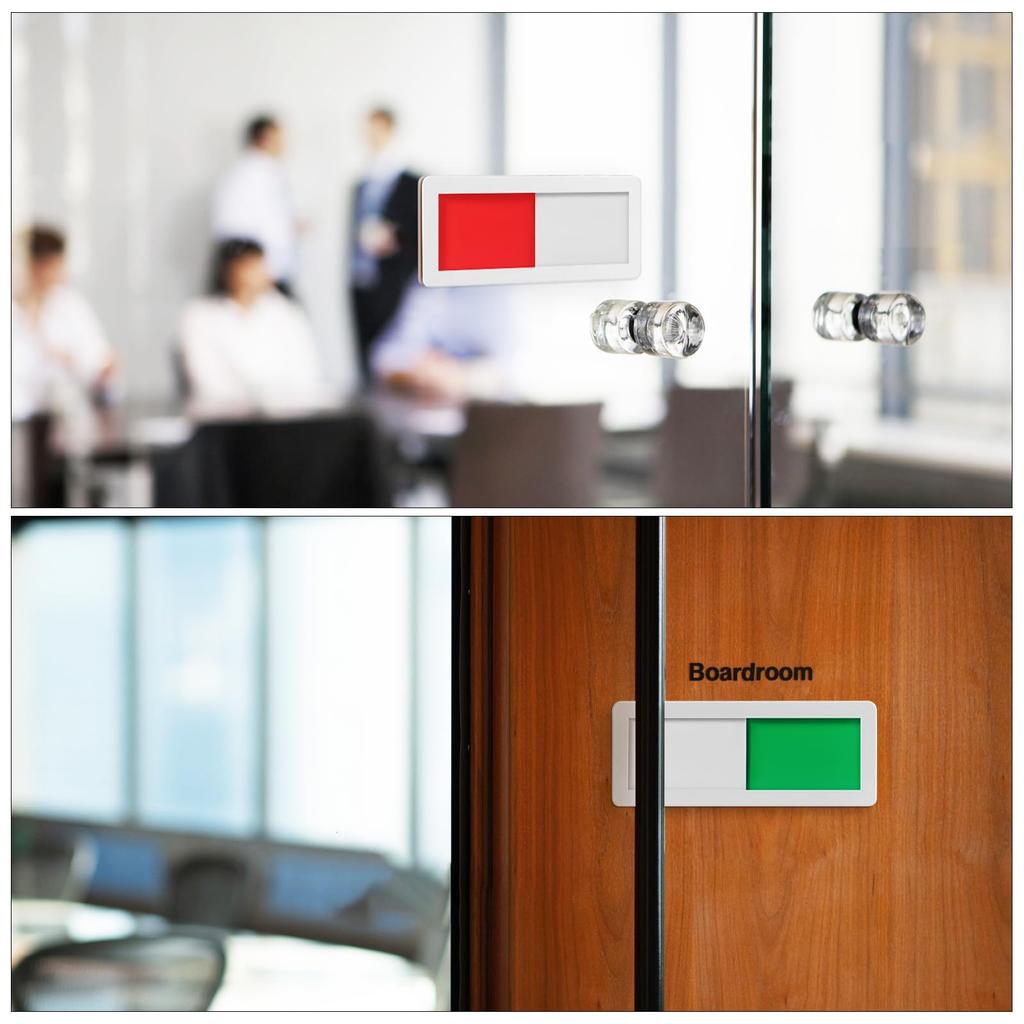 NUOLUX Door In Set of Conference Privacy Privacy Door Removable Sign, Use, Plate, 4, Sliding, Vacant, Office, Room, Meeting, Booked, Bathroom, Toilet,