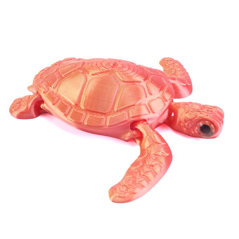 

Модель черепахи, напечатанная на 3D-принтере, с подвижными суставами, креативная коллекция, украшение для рабочего стола, реалистичные фигурки животных, детская игрушка, подарок
