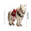 Party 2D Flat Christmas Hanging Pendant Ebony Horse Majesty Acrylic Horse Pendant Xmas Tree Hanging Ornament Navidad Decor