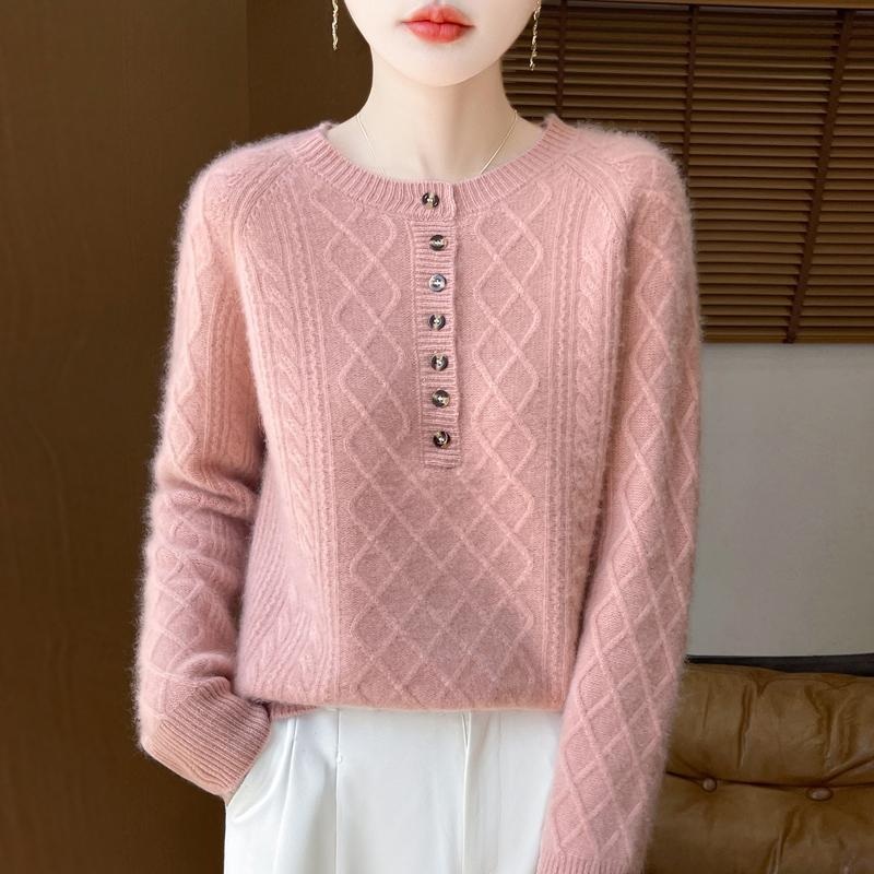 Women Sweater 100% Wool MODERN NEW SAGA O-neck Knit Pullover Thick Winter Jumpers Female Knit Tops