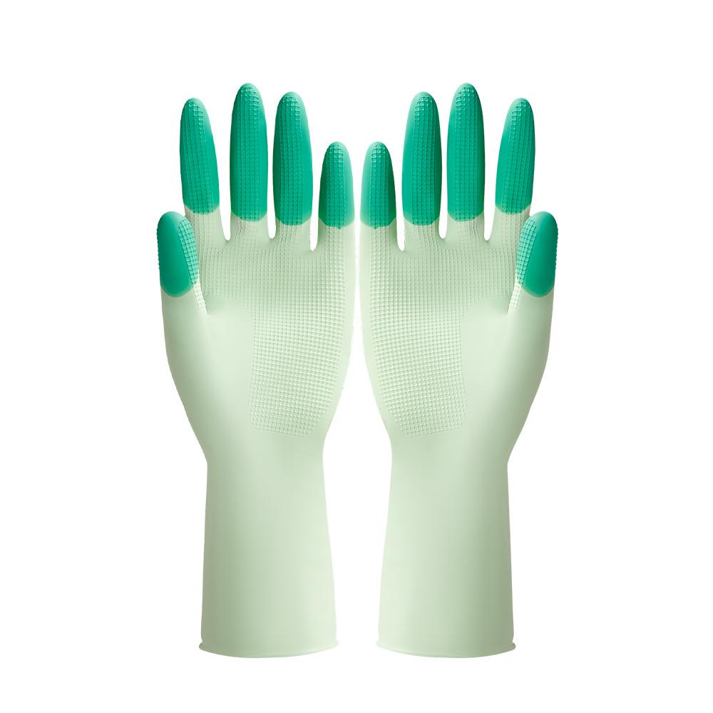 Women s Thickened Waterproof Rubber Dishwashing Gloves - Durable, Oil-proof for Kitchen and Housework L