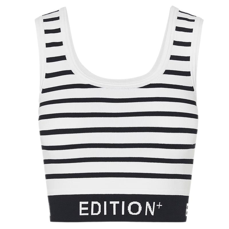 editionE+ Women s Striped Knit Cropped Tank Top XS 155