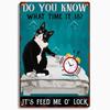 Retro Blechschild Plakette Metall Vintage Lustige Katzenkunst Poster Heimdekoration für Wohnzimmer Haustierbedarf Wanddekoration