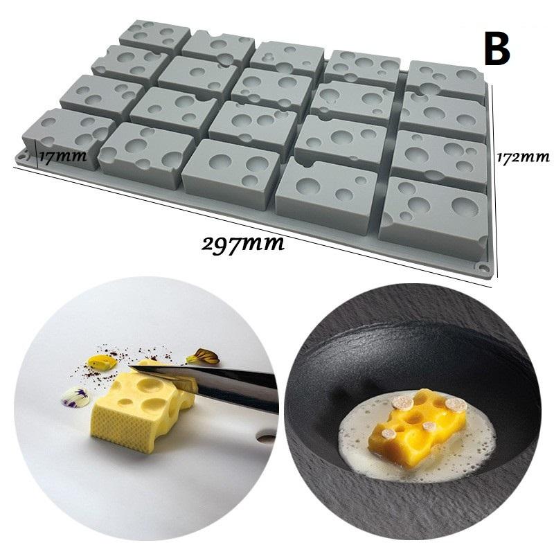 15/20 Hole Cheese Silicone Mold Fondant Cake Mold Cake Decoration Accessories Bakeware DIY Chocolate Baking Tools