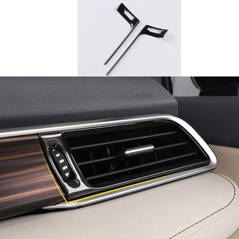 For Toyota Camry 2018- Black Air Outlet Vent Trim Steel trument L&R