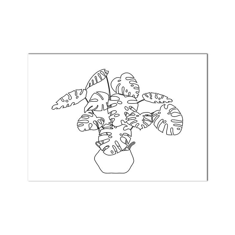 

Минималистичные линии для девочек и мальчиков, абстрактные цветы, листья, плакаты на скандинавскую тему и принты, настенная живопись на холсте, картины для гостиной, украшения 21x30cm No Framed