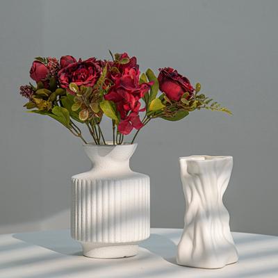 Plastic Bloemenvaas Moderne Eenvoudige Witte Vaas Huis Kamer Decoratie Ornamenten Artistieke Plantenbak Interieur Decor Tafelornament