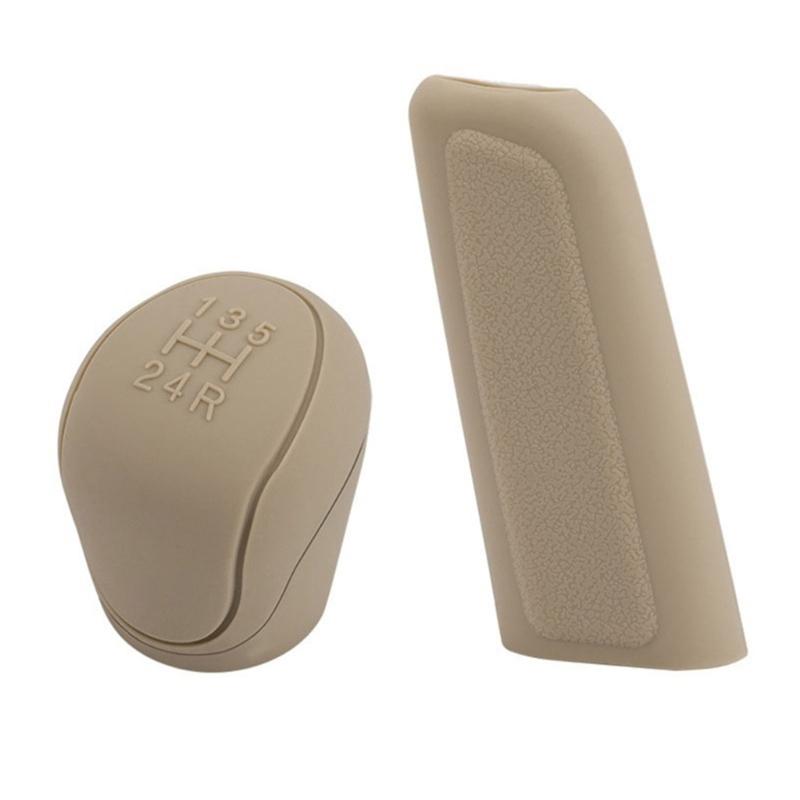 Auto-Schaltknauf-Abdeckung & Handbremshebel-Abdeckung Dehnbar 2 Stück/Set für Damen Herren Geschenk Einfarbige Silikon