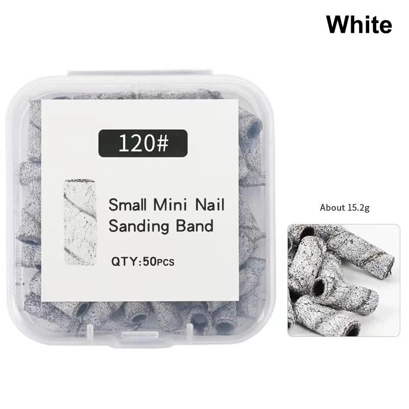 Versatile 3mm Nail Drill Bits 50 Pcs Set Effective Sanding Bands for Gel Acrylic Polish Treatment