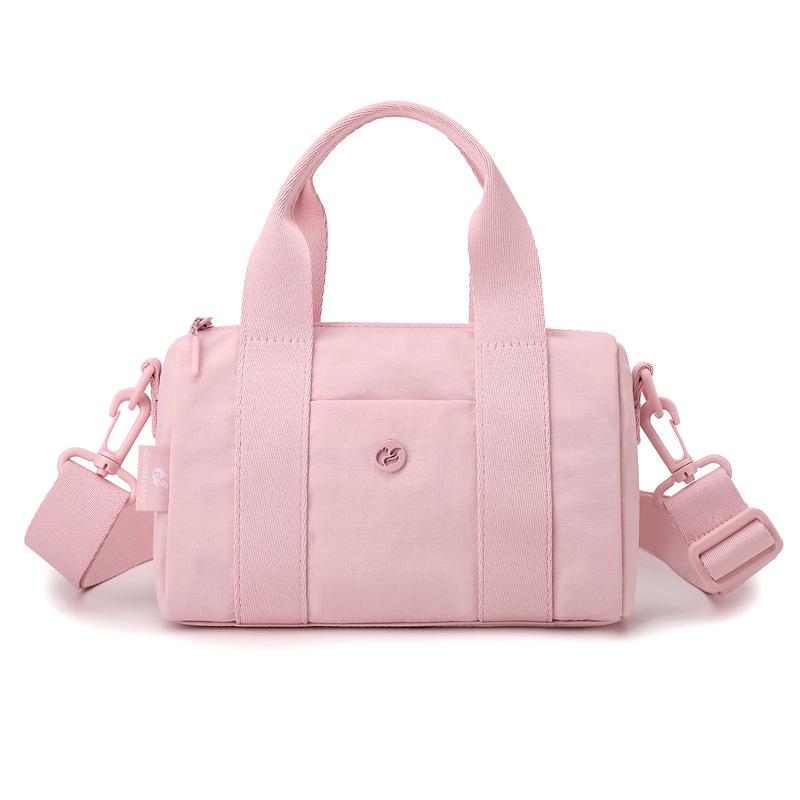 Nylon Pillow Shape Shoulder Bag With Top Handle Multi Zipper Pockets Lightweight Travel Tote For Women Daily Commute
