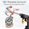 M-Modern-Quick Pivoting Coupler Attachment+7 Pressure Washer Nozzle Tips, With 360° Rotation Angle As Shown Stainless Steel+Plas