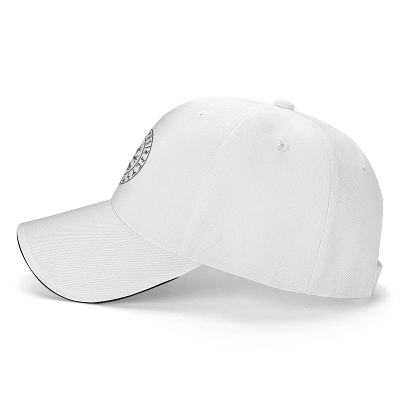 Punk Vegvisir Runes Viking Baseball Cap for Unisex Women Adjustable Vikings Compass Tattoo Dad Hat Performance
