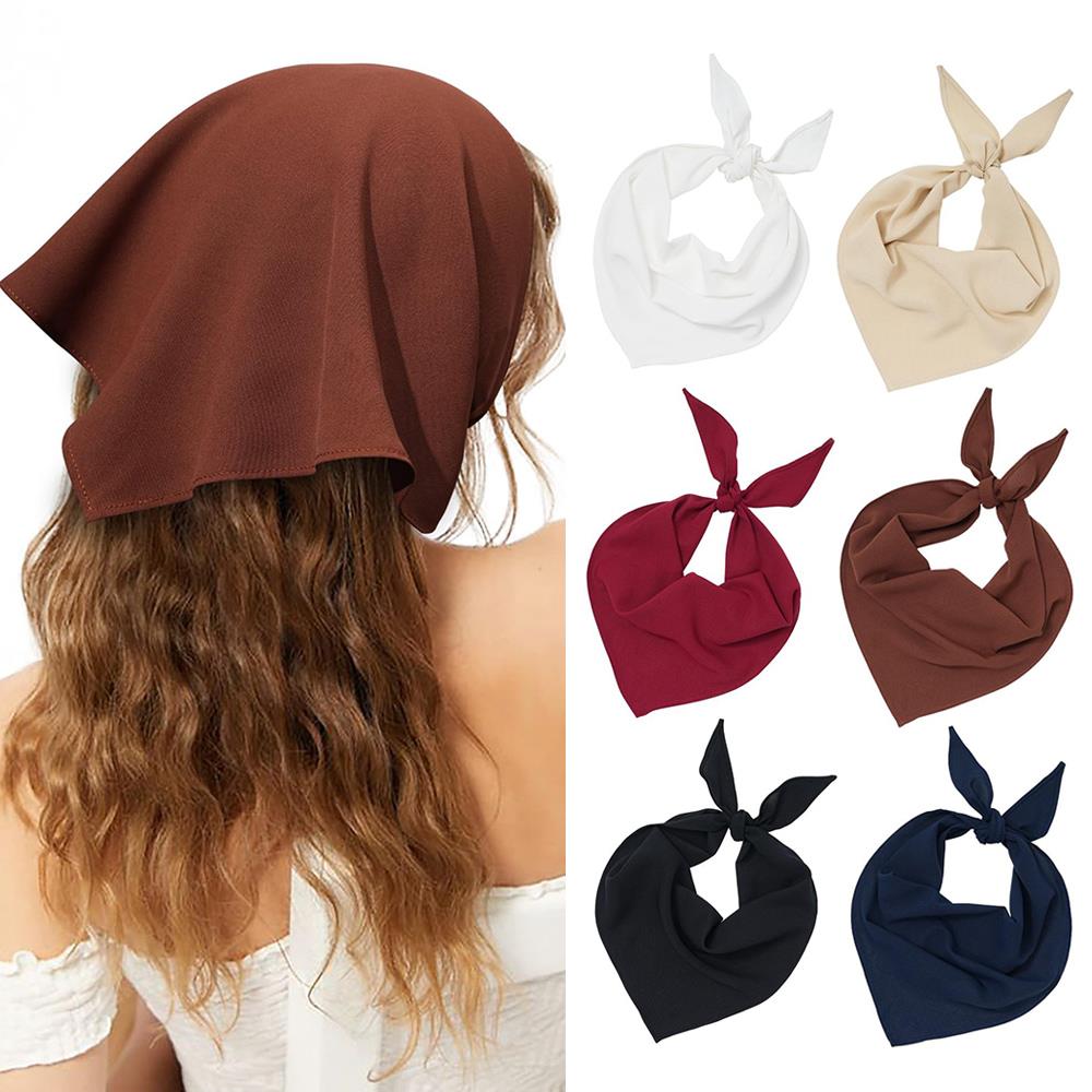 Bandana Headwrap Multi-functional Headscarf Cloth Fabric Triangle Hair Scarf Cute Hair Accessories Tied Sweet Vintage Decor