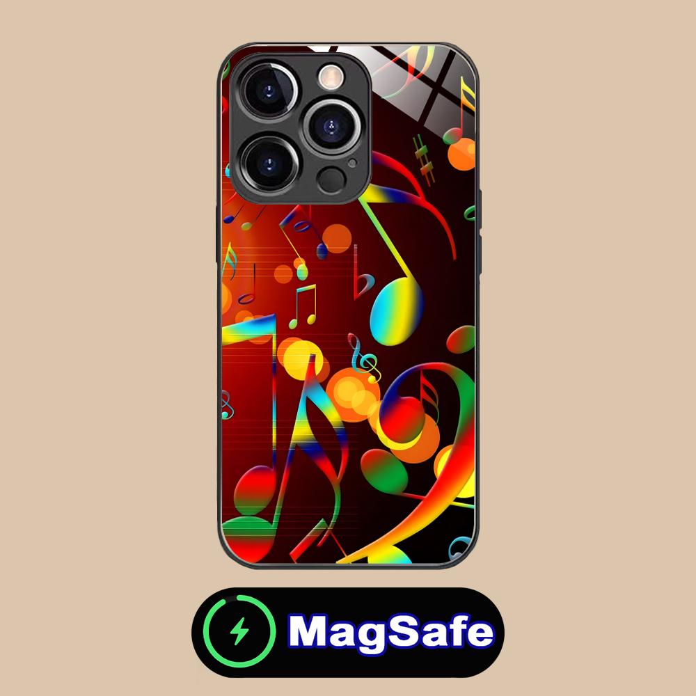 

Musical Note Staff Mobile Phone Case for iPhone 17 16 15 14 13 12 11 Air Pro Max Plus Mini MagSafe Glass Colorful Cover Cover iPhone17