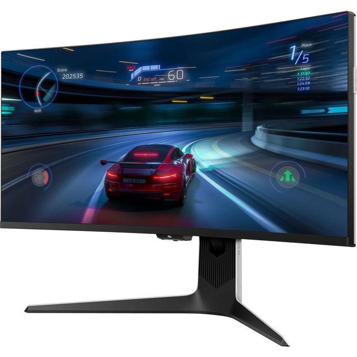 Tcl 34R83Q 34 Curved WQHD Black and White Gaming PC Monitor