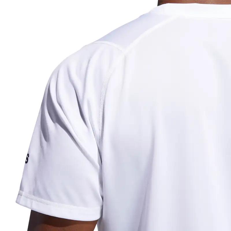 adidas Sport Ultimate Solid Color Comfortable Crew Neck Straight Cut Short Sleeve T-Shirt Men Tops White DU1435