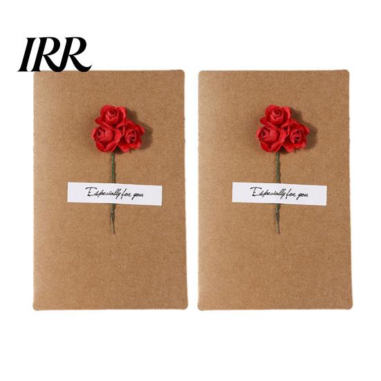 Natürliche Trockenblumen-Karte 2 Stück Gruß Handgemacht Retro Geschenk Botanisch DIY Einladung Wunsch für Hochzeit Geburtstag Babyparty Abschluss Einzigartig