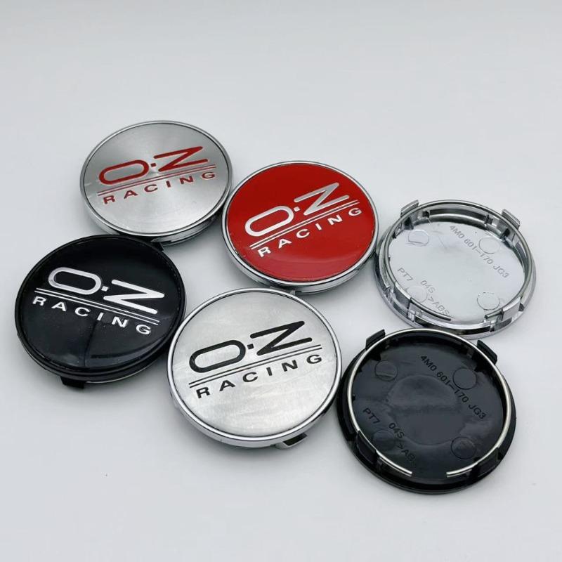 4 stuks 61MM ( 56MM BINNENDIAMETER) Wielnaafdopjes Met O.Z OZ Racing Logo Badge Velgen Naafdop Deksel Velg Naafdop Cover Vervangende Auto Accessoires