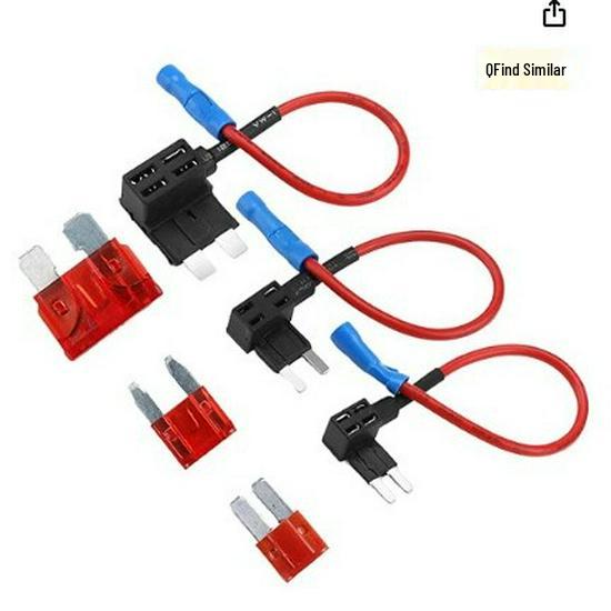 

Car Fuse Set: 6-Piece Small, Medium, Mini, and Cigarette Lighter Socket - Circuit Upgrade Kit