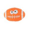 Latex Squeaky Football Dog Toy Textured Teeth Cleaning Chew Ball Interactive Pet Toy for Small Medium Dogs