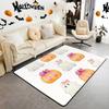 Halloween Bats Area Rug 3x5, Boho Vintage Floral Rugs for Living Room Gothic Damask Washable Rug, Antique Decor Goth Silhouette Dark Shadows