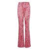Hatu Velvet Flared Lounge Pants Pink