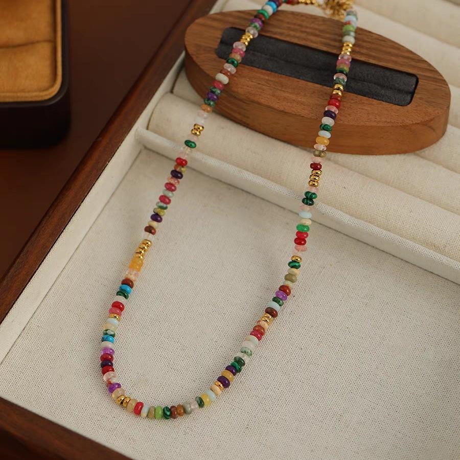 Summer Secret Garden Rainbow Guardian Necklace: Vibrant, Non-fading, Light Luxury European Style for Women