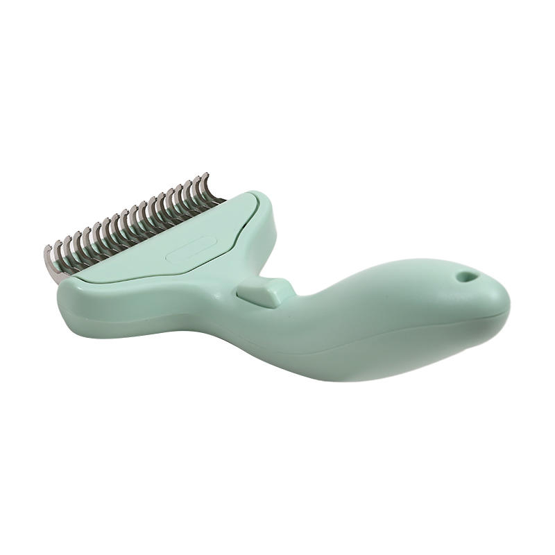 Floating Stainless Steel Dog Hair Removal Brush For Long Hair Breeds Puppy Cat Comb Pet Grooming Products Curved Design