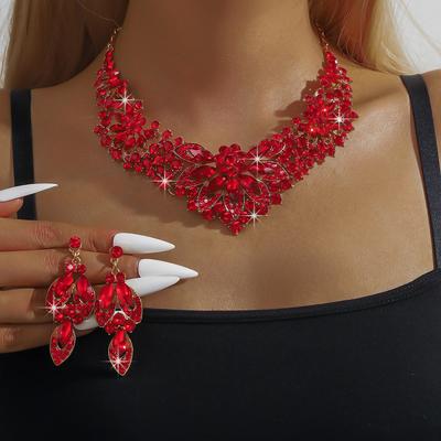 Retro Style Jewelry Suit Luxury Elegant Banquet Accessories Bridal Wedding Jewelry for Women