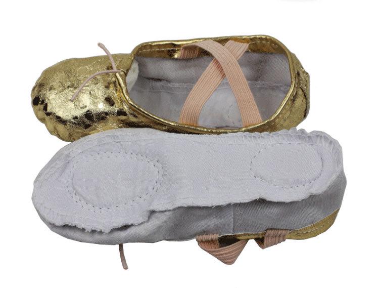 Gold Girls' Ballet & Dance Shoes with Soft Sole