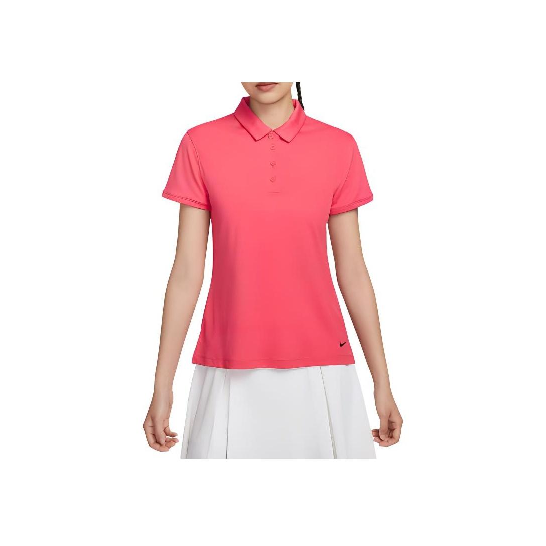 

Nike Рубашка поло Dri-FIT Victory Golf однотонная повседневная с коротким рукавом и принтом, женские топы, цвет Daisy-Pink DH2310-629 S