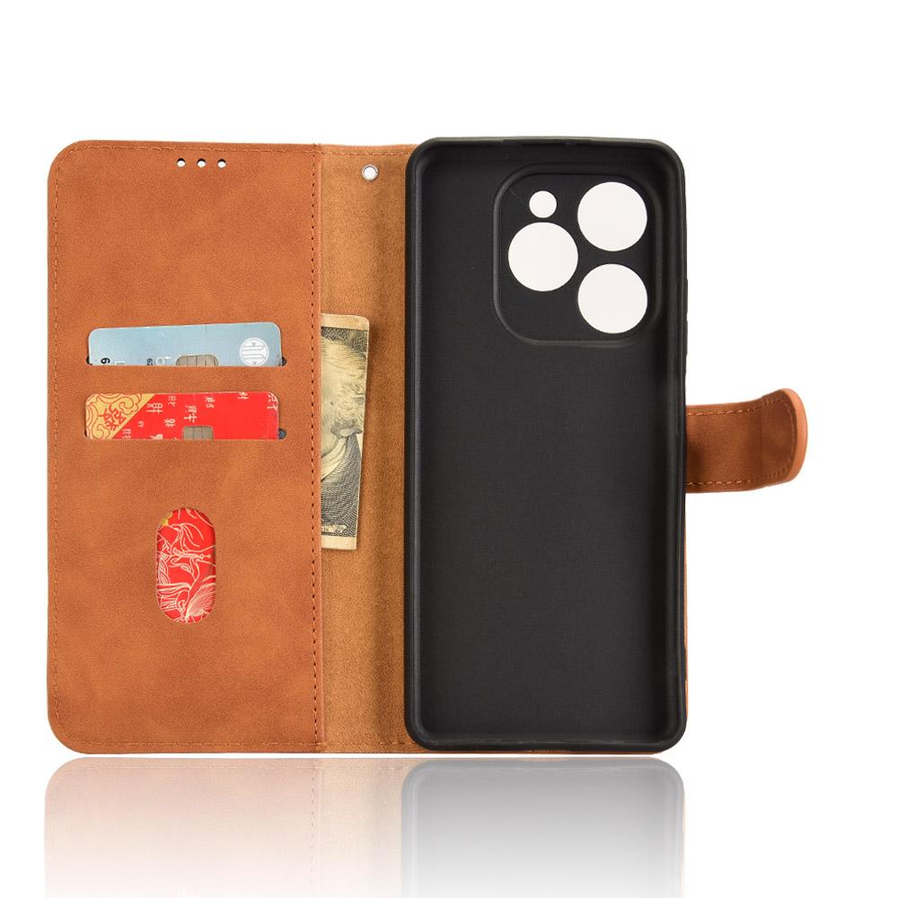 For TECNO Spark 20 Pro 5G Leather Case Skin-Feel Anti-Drop Wallet Flip Phone Cover