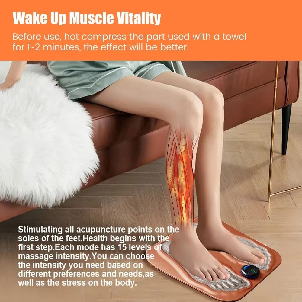 Foldable Smart 3D Foot Massage Pad 6 Mode Foot Circulation Massager  Acupuncture Points
