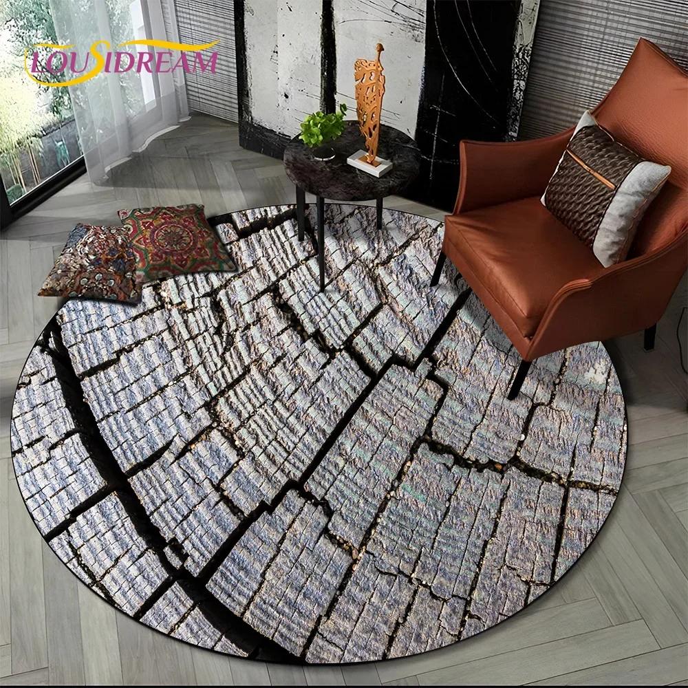 Latest 3D Color Wood Grain Lines Round Area Rug,Carpet Rug for Living Room Bedroom Sofa Child Playroom Decor,pet Non-slip Gift