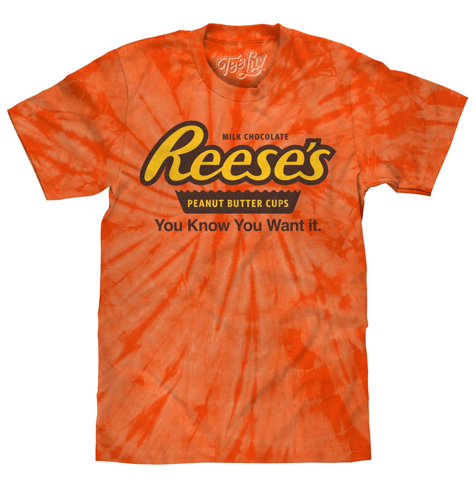 Reese s Peanut Butter Cup Tie Dye Mens T Shirt Orange Spider XXXXL