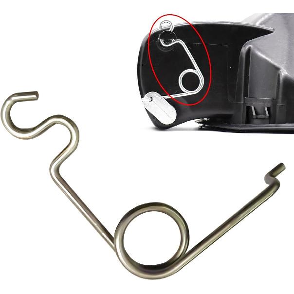 Fuel Door Hinge Pin with Gas Door Spring, for 2015-2024 F150 Loose Gas Cap Permanent Repair Fix (15-24 Spring+Hinge)