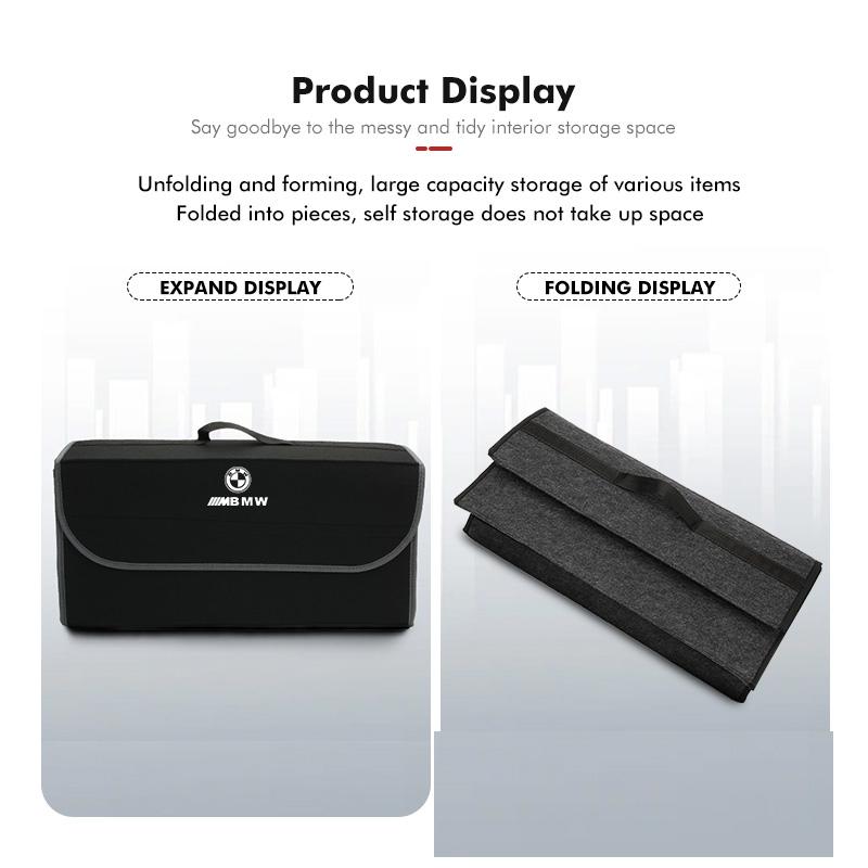 BBKB9 Universal Car Trunk Storage Box Portable Travel Organizer Bag For BMW M 1 3 4 5 6 7 Series X1 X3 X4 X5 G20 G38 F48 E36 E39
