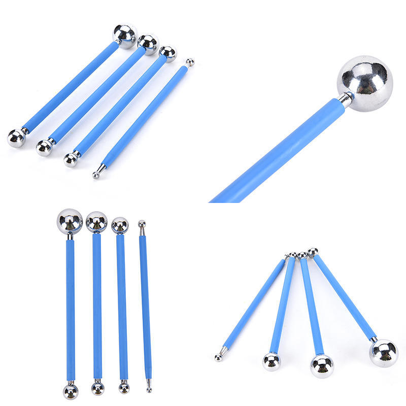 4 Pcs Stainless Molding Ball Sticks Dessert Fondant Cake Decoration Supplies