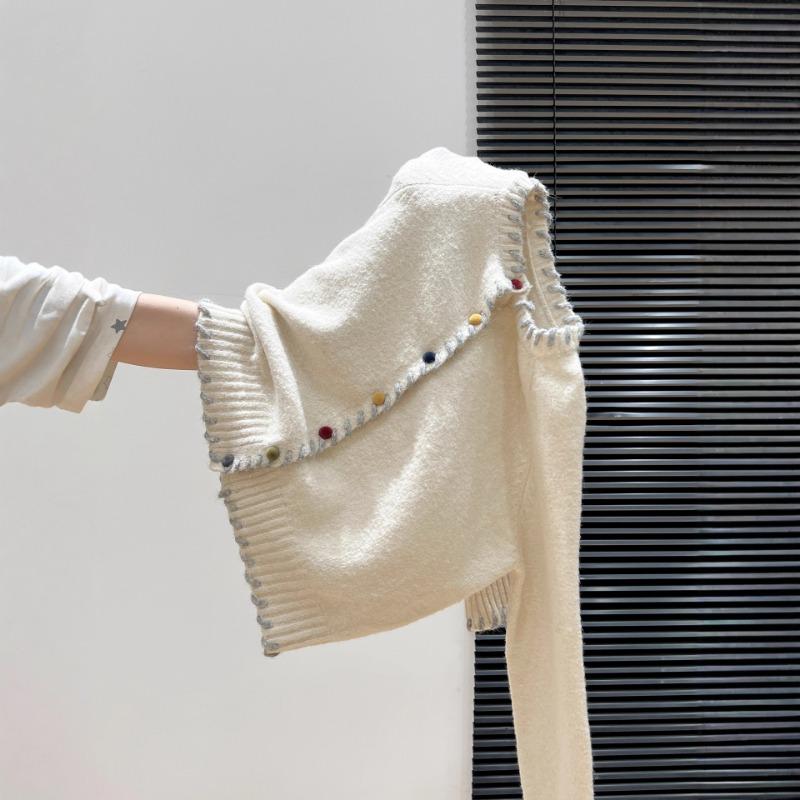 Knitted Sweater Coat Autumn and Winter Loose Design Long-sleeved Cardigan Top