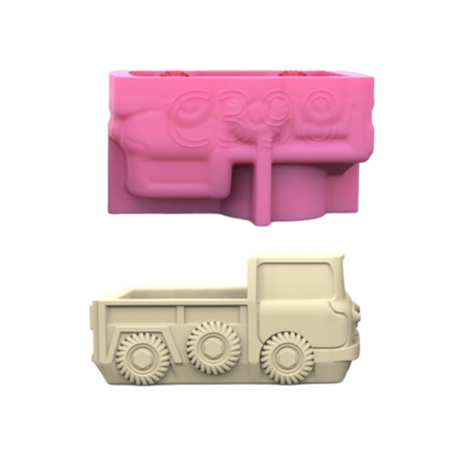 

Small Truck Gypsum Flower Pot Silicone Mold Epoxy Resin Casting Mold Succulent Vase Cement Clay Mold Pen Holder Mold 1