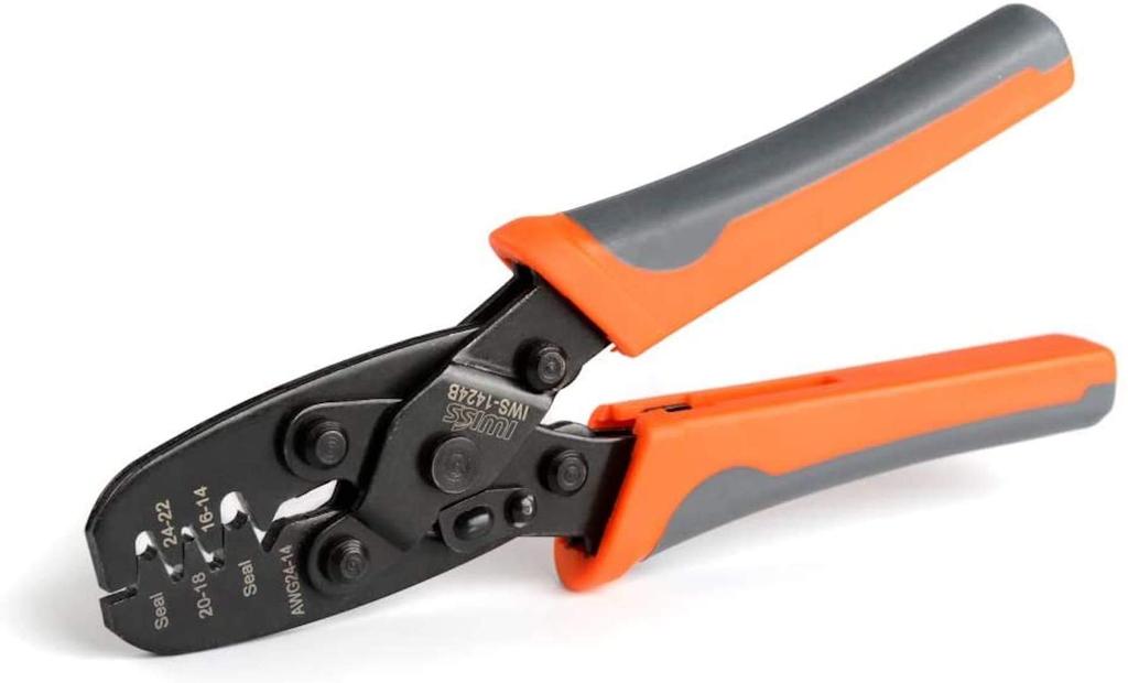 IWISS Crimping Pliers for Waterproof Coupler for Automotive Terminals IWS-1424B Terminals, 0.2-2.0mm²,