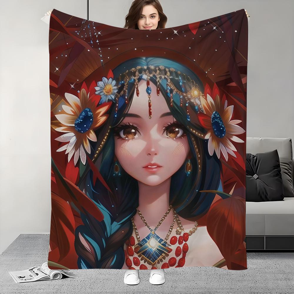 Cartoon Film Mavka The Forest Song Blanket Design Lightweight  For Dorms, Naps, Living Room, Office,Sofa,All-Season